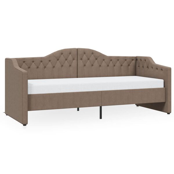 vidaXL Tagesbett USB Taupe Stoff 90x200 cm