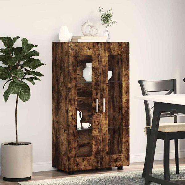 vidaXL Sideboard Ger&auml;ucherte Eiche 55,5 x 29 x 103 cm Holzwerkstoff