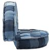 vidaXL Pouf Rund 100x20 cm Denim Patchwork