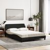 vidaXL Bett mit Matratze "Dover" Schwarz 140x190 cm Stoff