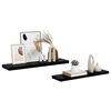 vidaXL Schweberegale 2 Stk. Hochglanz-Schwarz 90x23,5x3,8 cm MDF