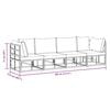 vidaXL Gartensofa-set 4 pcs Schwarz Metall