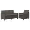 vidaXL Sofa Set 2 pcs Dunkelgrau Stoff