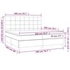 vidaXL Boxspringbett mit Matratze Dunkelgrau 200x200 cm Stoff