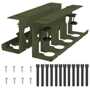 vidaXL Unter dem Schreibtisch Kabelmanagement Tray 2 Stk. Olivgr&uuml;n