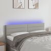 vidaXL LED Kopfteil Hellgrau 144x5x78/88 cm Stoff