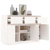 vidaXL Sideboard Wei&szlig; 110x34x75 cm Massivholz Kiefer