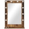 vidaXL Kosmetikspiegel Altholz 70 x 50 x 18 cm Holzwerkstoff und Glas