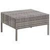 vidaXL 6-tlg. Garten-Lounge-Set mit Auflagen Poly Rattan Grau