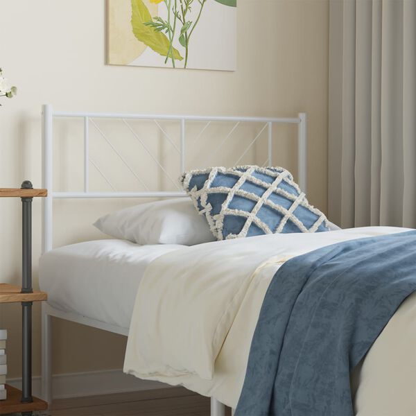 vidaXL Kopfteil Metall Wei&szlig; 107 cm