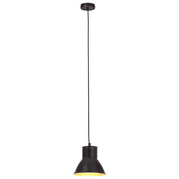 vidaXL H&auml;ngelampe 25 W Schwarz Rund 17 cm E27