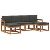 vidaXL Outdoor-Sofagarnitur 6 stk. Natur und Anthrazit