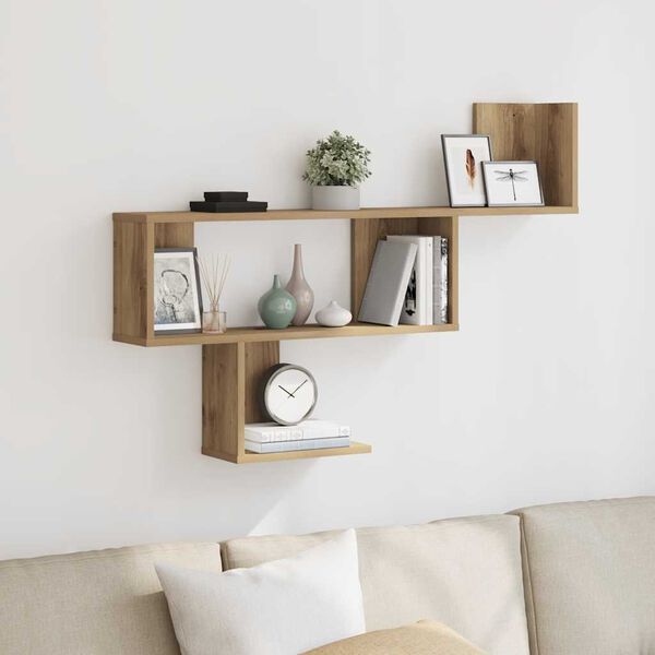 vidaXL Wandregal Artisan-Eiche 100x15x70 cm Holzwerkstoff