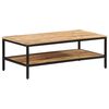 vidaXL Couchtisch 100x50x35 cm Raues Massivholz Mango