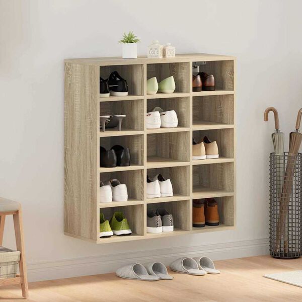 vidaXL Schuhschrank Sonoma-Eiche 77,5 x 30 x 83,5 cm Holzwerkstoff
