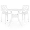vidaXL 3-tlg. Bistro-Set Aluminiumguss Wei&szlig;