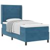 vidaXL Boxspringbett mit Kopfteil Blau 100 x 200 cm Samt