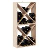 vidaXL Weinregal 2 pcs Natur 62 x 25 x 62 cm Massives Kiefernholz
