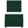vidaXL Boxspringbett mit Matratze Dunkelgr&uuml;n 90x200 cm Samt