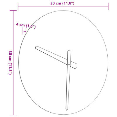 vidaXL Wanduhr mit Leuchtendem Skala und Zeiger Gelb Ø30 cm