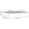 vidaXL Bettgestell ohne Matratze Taupe 200x200 cm Stoff
