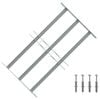 vidaXL Fenstergitter 500-650 mm Galvanisiertes Stahl Silber