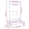vidaXL Kleiderschrank Grau Sonoma 100x50x200 cm Holzwerkstoff