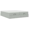 vidaXL Ottoman-Bett mit Matratzen Hellgrau 180x200 cm Samt