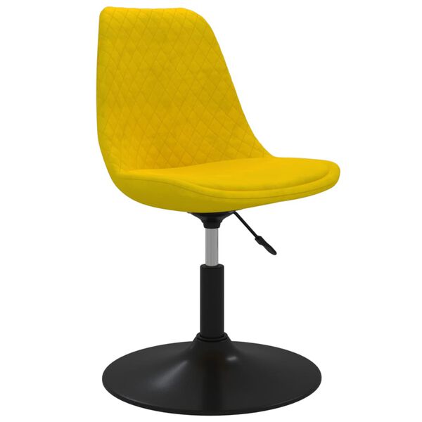 vidaXL Esszimmerst&uuml;hle 6 Stk. Drehbar Gelb Samt