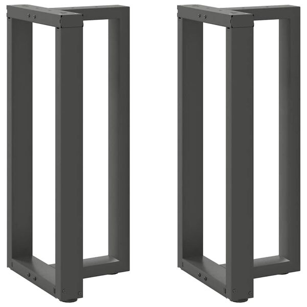 vidaXL Bartischbeine T-Form 2 Stk. Anthrazit 40x35x(90-91) cm Stahl