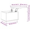 vidaXL Couchtisch Schwarz 40x50x35 cm Massivholz Kiefer