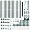vidaXL Zaunpfosten Gr&uuml;n 50 x 1,5 m (25 mm Maschenweite) Stahl und PVC