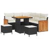 vidaXL Gartensofa-set mit Kissen 8 pcs Schwarz und Creme