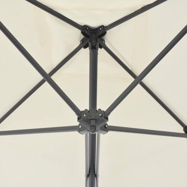 vidaXL Sonnenschirm mit Stahl-Mast 250x250 cm Sandwei&szlig;