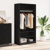 vidaXL Kleiderschrank Schwarz 100x50x200 cm Holzwerkstoff