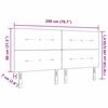 vidaXL LED Kopfteil mit LED-Lichtleisten Grau 200 cm Polyester