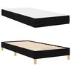 vidaXL Boxspringbett mit Matratze Schwarz 90 x 190 cm Stoff