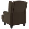 vidaXL Sessel mit Fu&szlig;hocker Braun Stoff