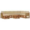 vidaXL Outdoor-Sofagarnitur 7 stk. Natur