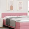 vidaXL LED Kopfteil mit LED-Lichtleisten Rosa 200 cm Polyester