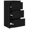 vidaXL Sideboard Schwarz Eichen-Optik 37,5x35x76 cm Holzwerkstoff