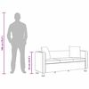 vidaXL Sofa 3-Sitzer Kunstleder Schwarz