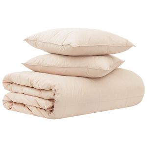vidaXL Bettw&auml;sche-Set 2 stk. 200 x 200 cm Kapok und Polyester Beige