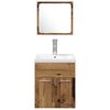vidaXL Badezimmerm&ouml;bel-Set Wandmontiert 4 pcs Altholz Holzwerkstoff