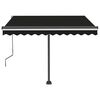 vidaXL Markise Manuell Einziehbar mit LED 350x250 cm Anthrazit