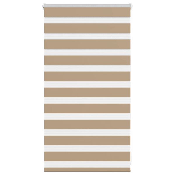 vidaXL Doppelrollo Sandbraun 85x100 cm Stoffbreite 80,9 cm Polyester