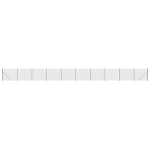 vidaXL Maschendrahtzaun mit Bodenflansch Anthrazit 1,6x25 m