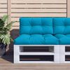 vidaXL Palettenkissen Hellblau 80x40x12 cm Stoff