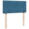 vidaXL Boxspringbett mit Matratze Blau 90x200 cm Samt