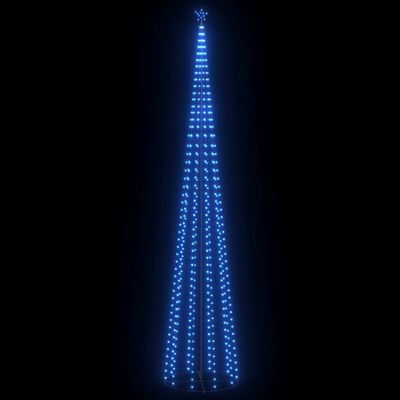 vidaXL Weihnachtsbaum Kegelform 752 LEDs Deko Blau 160x500 cm